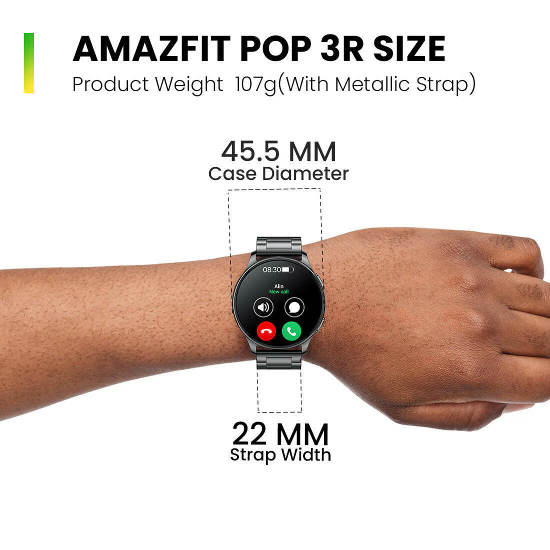 Amazfit Pop 3R Smart Watch(Bluetooth Calling) 