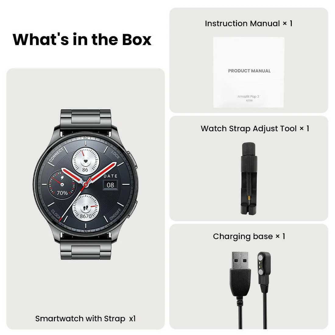 Amazfit Pop 3R Smart Watch(Bluetooth Calling) 