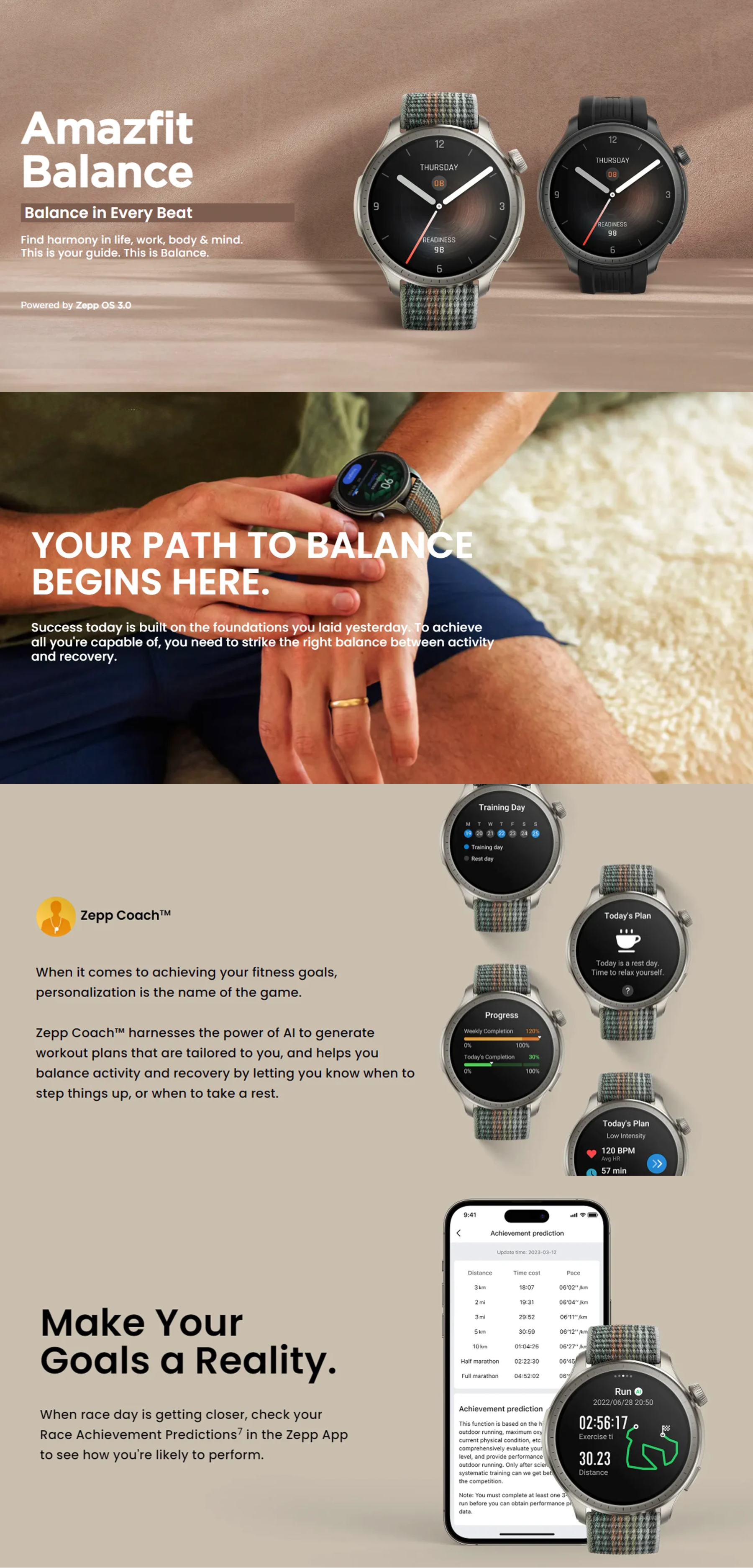 Amazfit Balance BT Calling Smart Watch with Dual-band GPS 