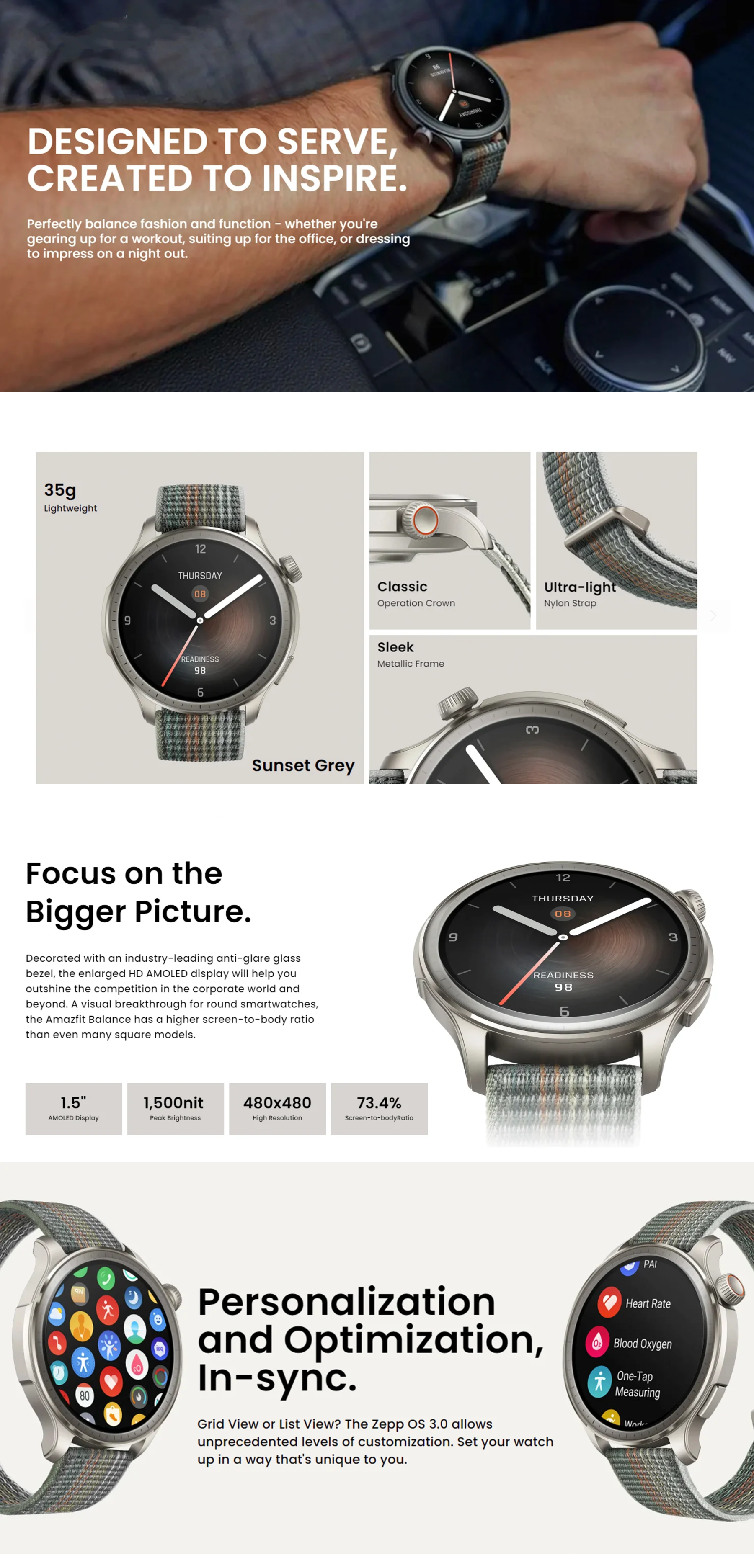 Amazfit Balance BT Calling Smart Watch with Dual-band GPS 