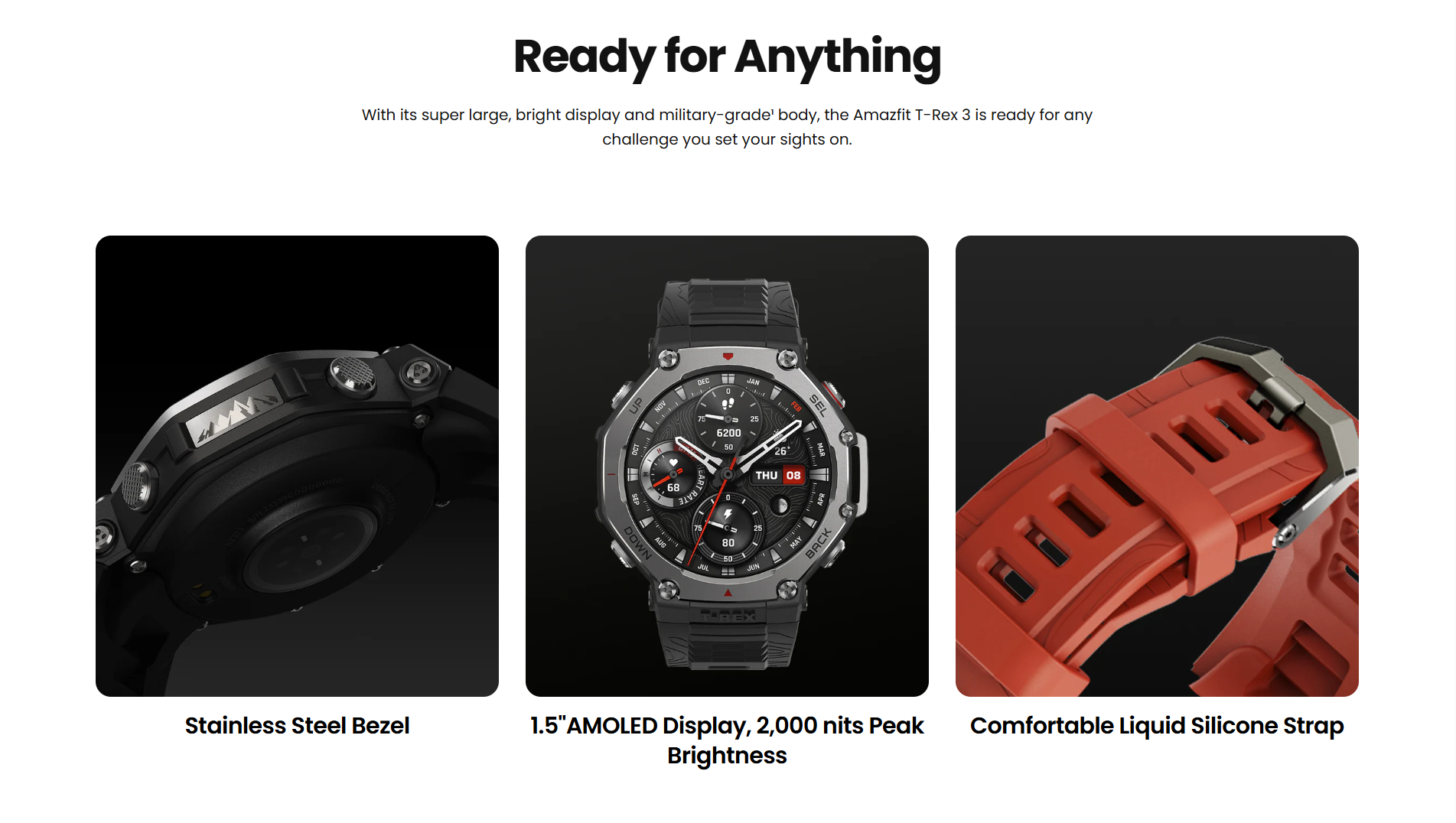 Amazfit T-Rex 3 Rugged Smartwatch with GPS 