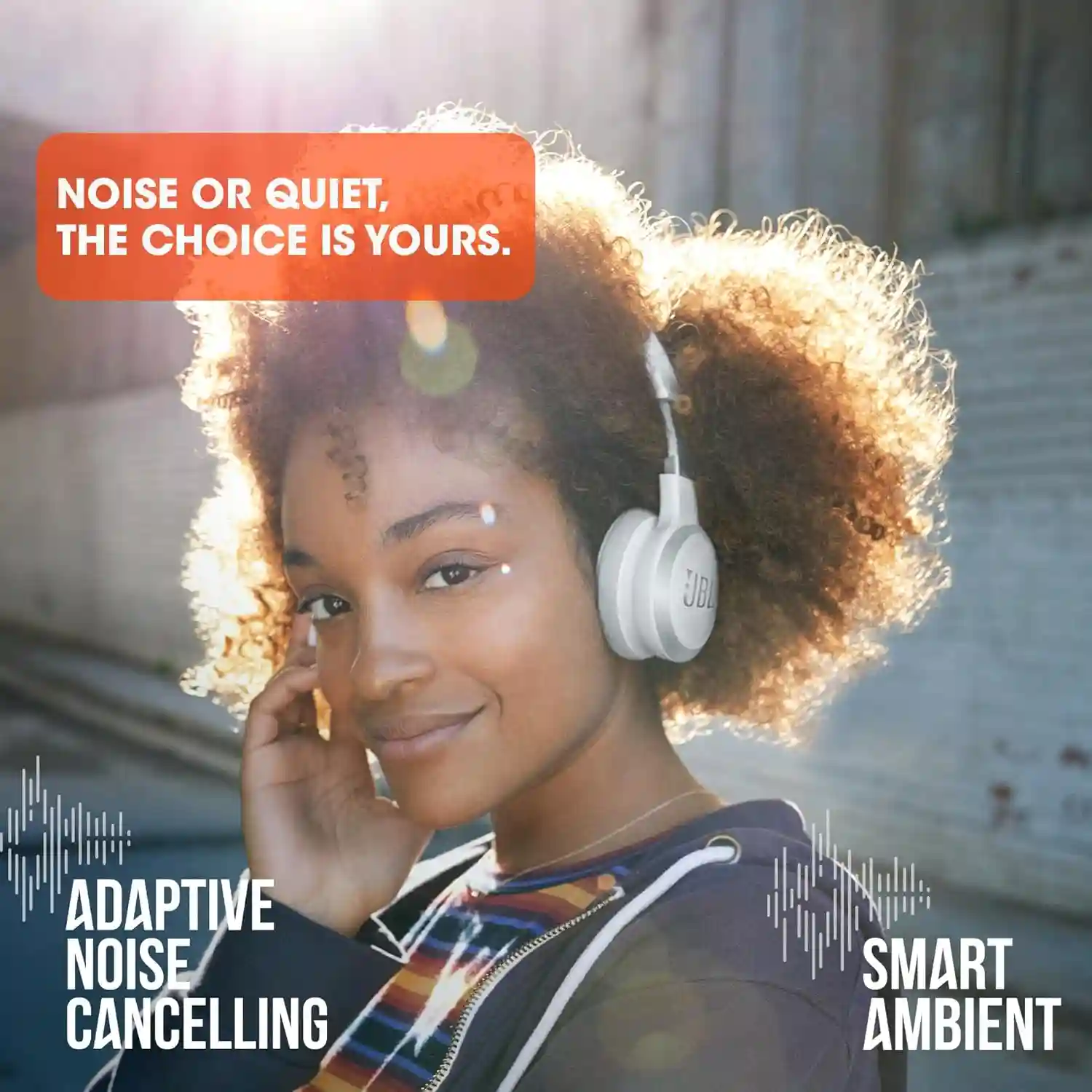 JBL Live 460NC Wireless On-Ear Noise Cancelling Headphones 