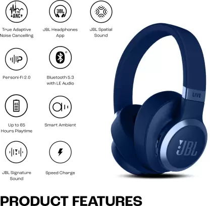 JBL Live 770NC True Adaptive Noise Cancellation Headphones
