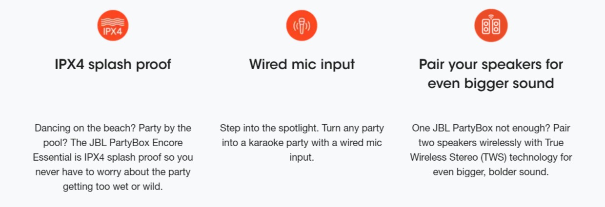 JBL Partybox Encore Essential 100W Sound