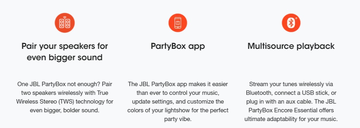 JBL Partybox Encore Essential 100W Sound
