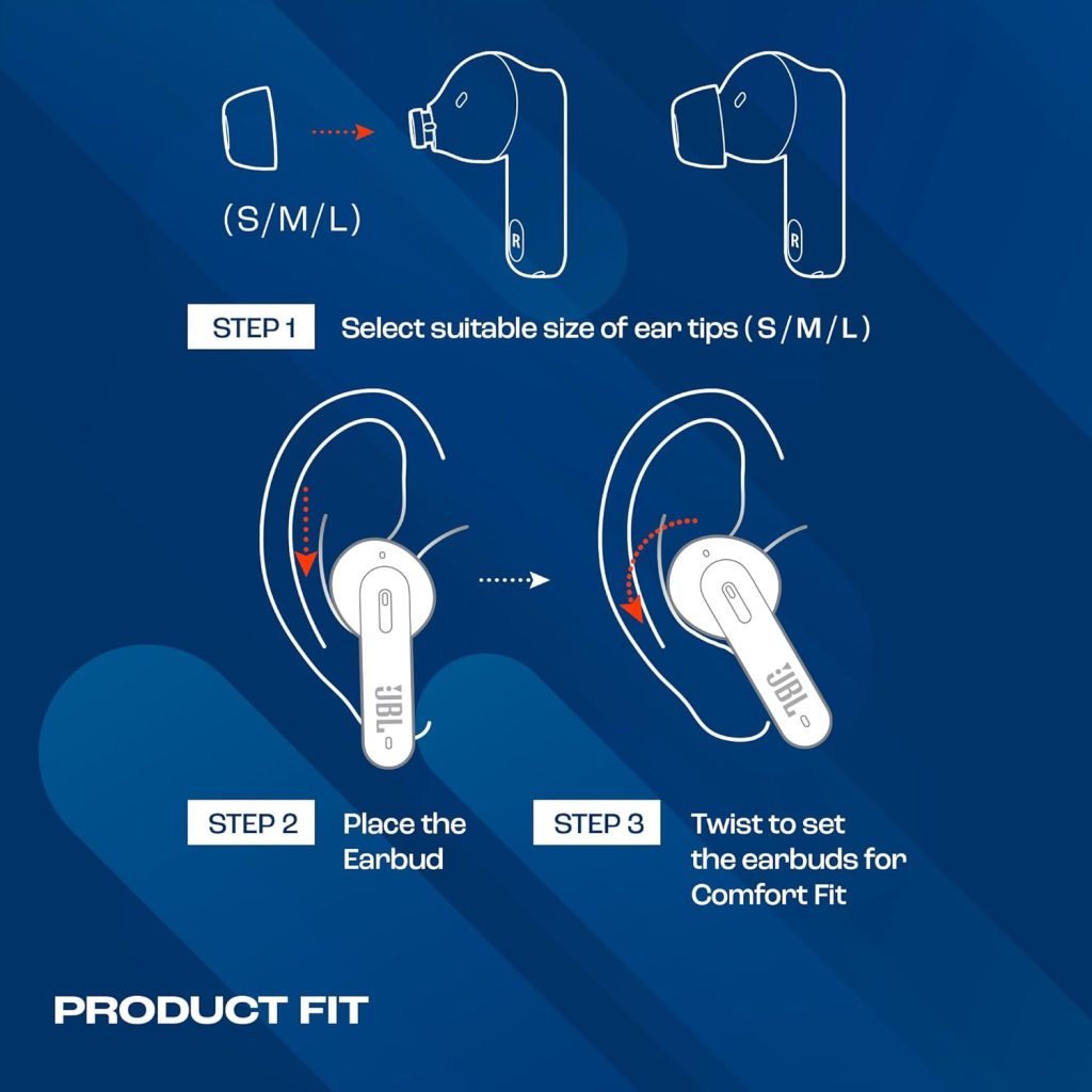 JBL Tune 235NC TWS True Wireless Earbuds: Premium Sound with Active Noise Cancelling 