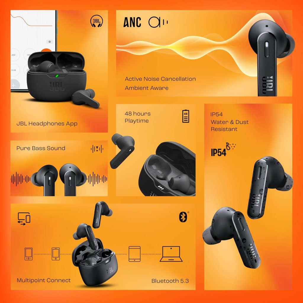 JBL Tune 245NC in Ear Wireless TWS Earbuds 