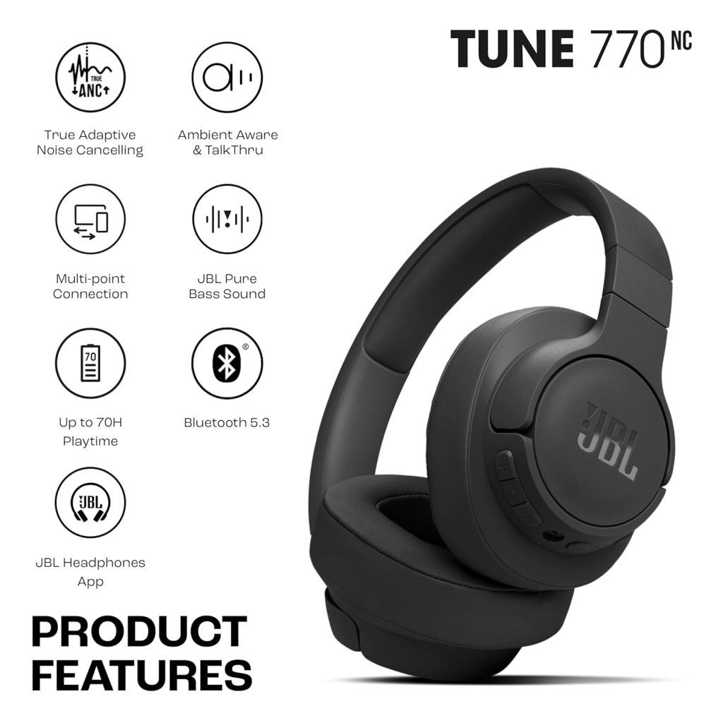 JBL Tune 770 NC Wireless Over-Ear Headphone
