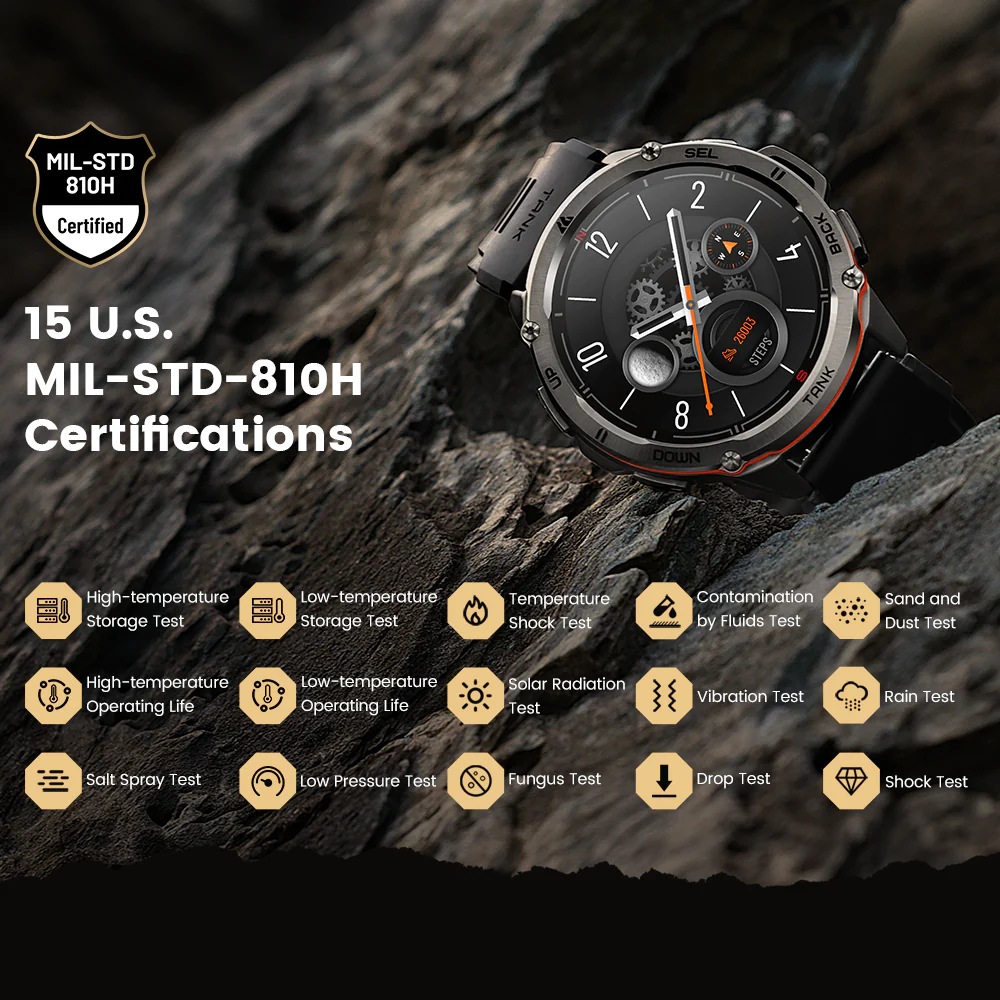 KOSPET TANK T3 Ultra Calling with GPS Smart Watch