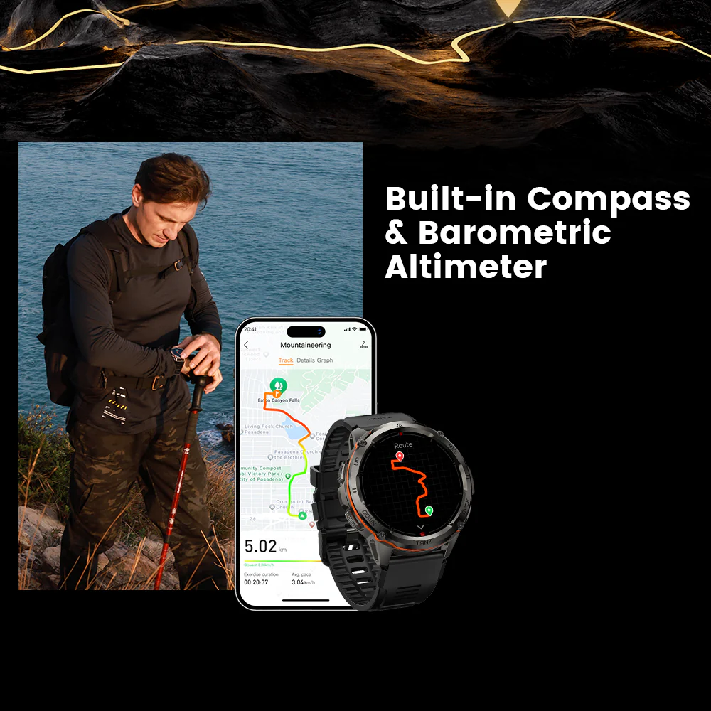 KOSPET TANK T3 Ultra Calling with GPS Smart Watch