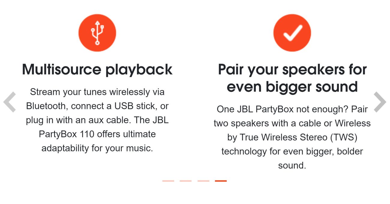 JBL Partybox 110 Portable party speaker 160W 